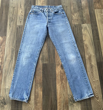 Levi's 501 Jeans Women 80s Made in USA Light Wash Straight actual fit W26 L29
