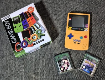 CUSTOM Pokémon Gameboy Color SERVICED & Tested + Audio BOOST + Spiele + BOX
