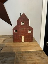 Custom Folk Art Wooden Block Houses Hand Painted