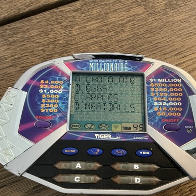 Tiger Electronics Who Wants to Be a Millionaire Handheld Lcd Game Tested Working