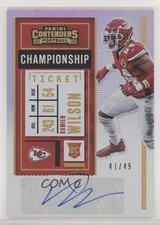 2020 Panini Contenders Rookie Championship Ticket 41/49 Damien Wilson Auto kq9