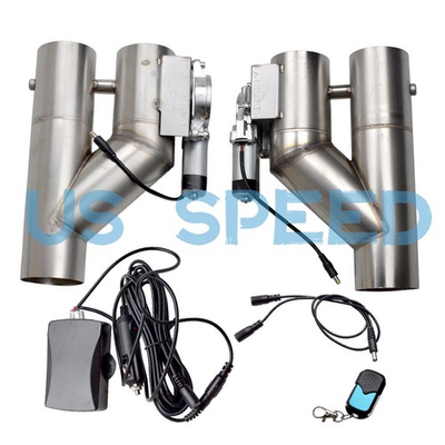 #ad 2.5#x27;#x27; Electric Exhaust Downpipe Y Pipe Dual Valve w Remote Control 2PCS $99.89