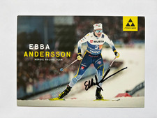 oryginalny. znak. Karta z autografem - Olimpia 2026 - Narciarstwo biegowe - Ebba Andersson
