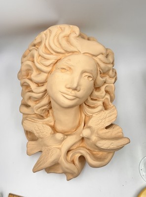 Hand Sculpted Clay Goddess Venus Aphrodite Terracotta Sculptural Wall Planter