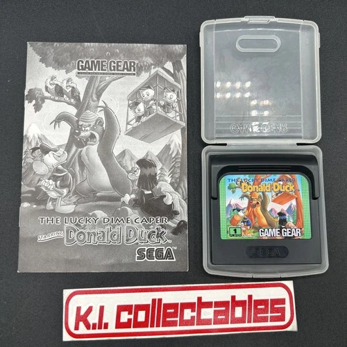 SEGA Game Gear: The Lucky Dime Caper Donald Duck w/ Manual & Case - *TESTED