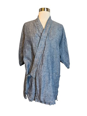 MUJI Mens Traditional Japanese Wear Jinbei M Chambray Blue