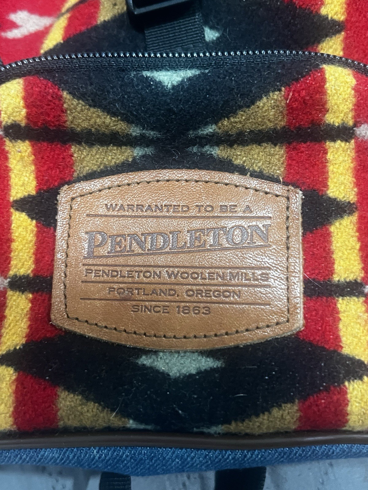 Mini Pendleton Backpack Nylon/Denim/Wool Rare - image 2