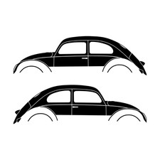 Set Of 2 Car Decal Stickers For 1953-57 Vw Beetle Oval Window Set Of 2 Car Decal Stickers For 1953-57 Vw Beetle Oval Window