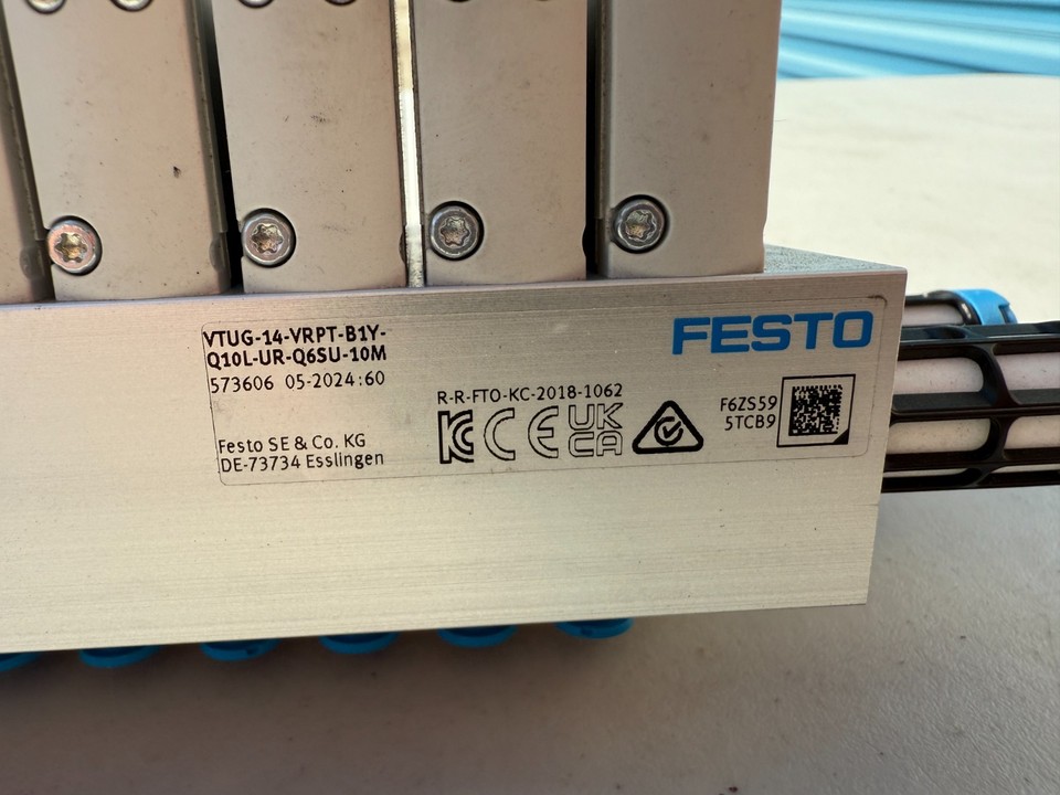 FESTO VTUG-14-VRPT-B1Y-Q10L-UR-Q6SU-10M 573606 VALVE TERMINAL USED SIZE ...
