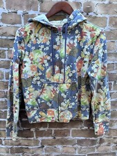 VTG Lucky Brand Y2K Allover Print Hoodie Jacket Sweatshirt L women's floral