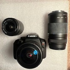 Canon EOS Rebel T7 DSLR Camera with 3 Lenses Bundle