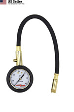 Milton Dial Tire Pressure Gauge 0-60 Psi With Braided Hose Usa Milton Dial Tire Pressure Gauge 0-60 Psi With Braided Hose Usa
