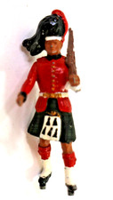 Miniature Lead Marching Britain Scottish Black Watch Toy Soldier Peg Set ONE