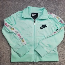Nike Niñas Pequeñas Verde Menta Cremallera Chaqueta Manga Corazón 2T Día de San Valentín Pastel