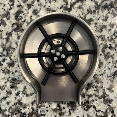Stainless Steel Glass Rinser for Kitchen Sink, Silver Black, Installation Kit