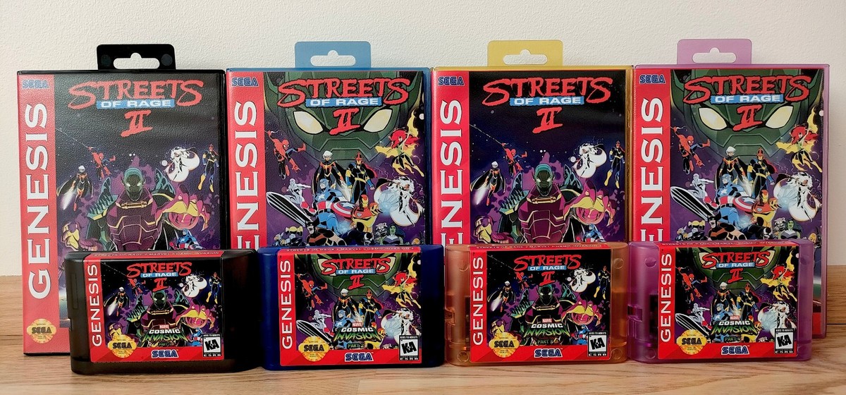 Streets of Rage 2 x Marvel Cosmic Invasion Quadrilogy Sega Genesis