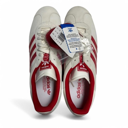 NEU Adidas Gazelle 2 Legacy Herren Größe 13 weiß rot Wildleder Leder Schuhe Neu mit Etikett - Bild 4 von 16