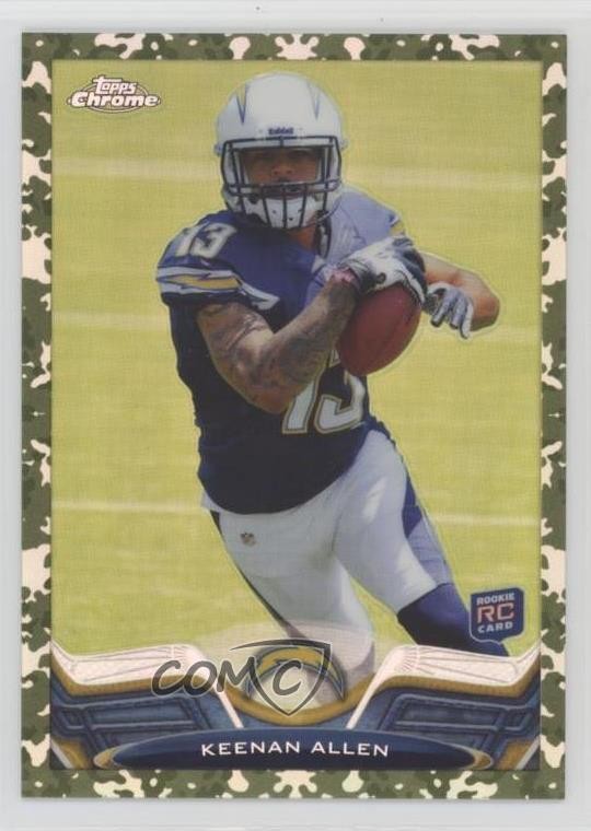 2013 Topps Chrome Camo Refractor 436/499 Keenan Allen #14 Rookie RC 13s1