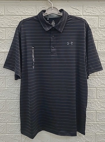 New Under Armour Playoff Core Stripe Polo Men's US Size L