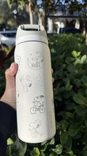 Snoopy Owala Tumbler: Laser Engraved Minimalist Peanuts Stainless Steel 32oz
