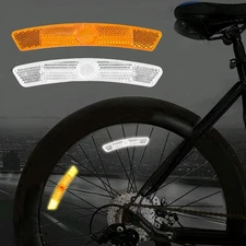 2PCS Bicycle Car Spoke Reflector Safety Warning Light Safety Wheel Rim Clip Trim