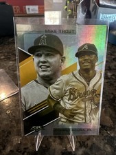 2019 Topps Fire Lasting Legacies Ronald Acuna Jr Mike Trout Acuña #LL-6