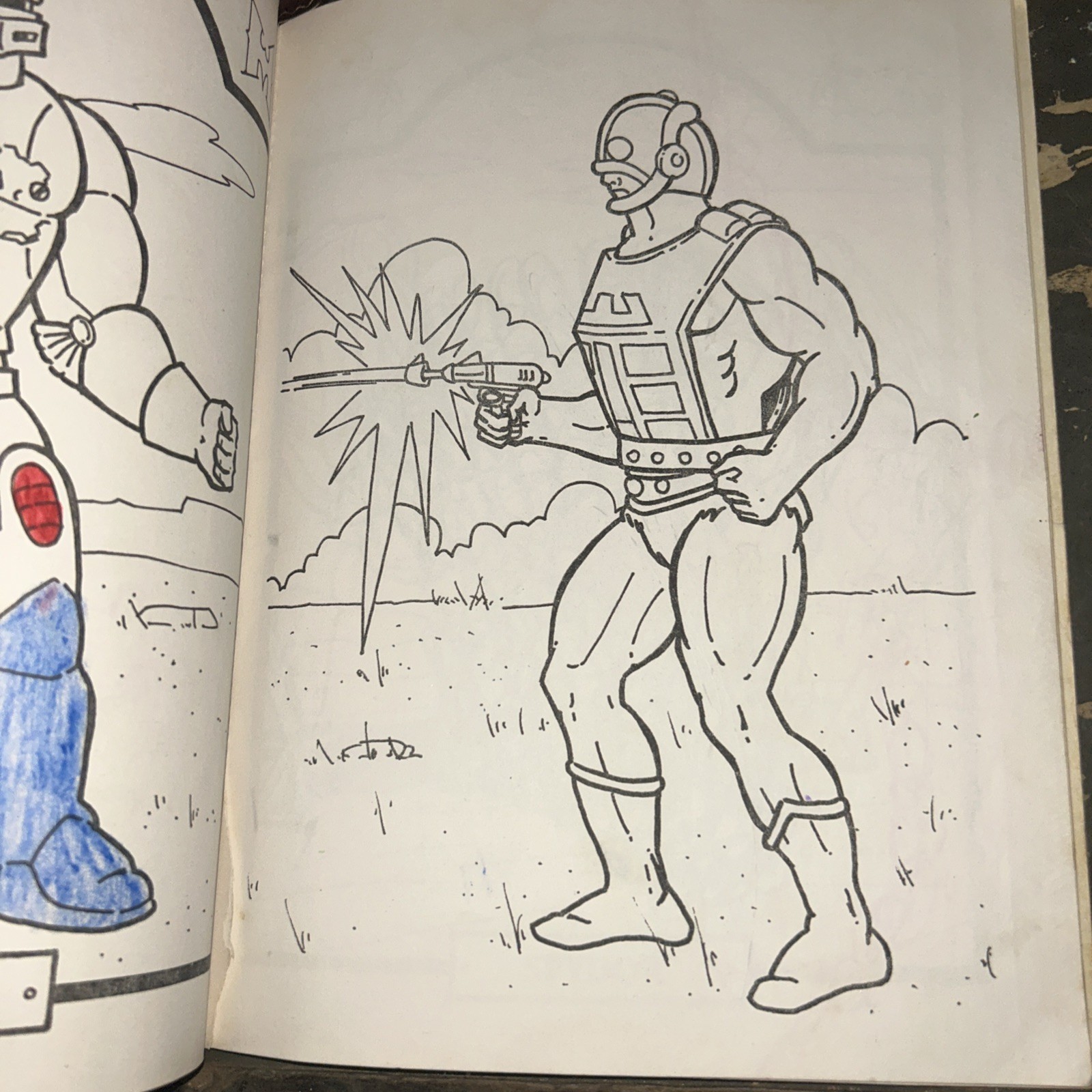 1984 Masters Of The Universe Paint With Water Used Coloring Book