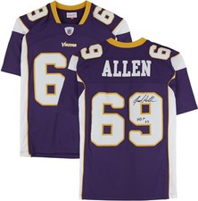 Jared Allen Vikings Signed Mitchell & Ness 2011 Purple Replica Jersey w/25 Insc