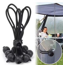 Black Ball Bungee Bungie Cord Canopy Tarp Tie Downs Straps for Camping