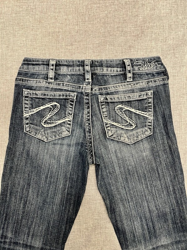 Silver Jeans Aiko Bootcut Womens Jeans Dark Wash Mid Rise Stretch Denim 30x32