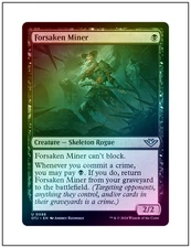 1x Forsaken Miner, Foil, Outlaws of Thunder Junction, Magic MTG NM