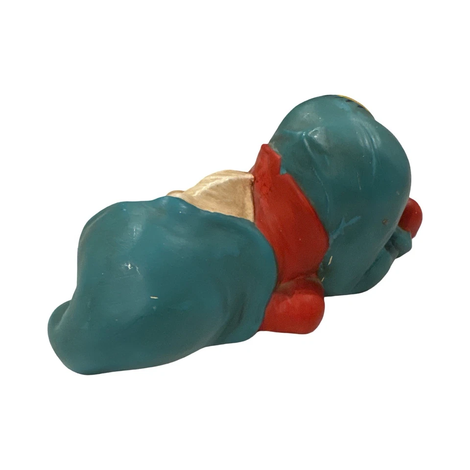 "Gnomo de jardín de cerámica pintado a mano vintage de 9"" como se muestra" Foto 2 de 3