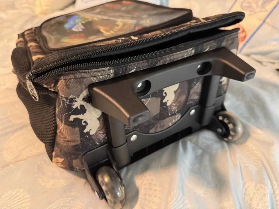 Equipaje con ruedas para niños Dinosaurio T Rex con página trasera para niños 3-5 hologramas negro Foto 3 de 4