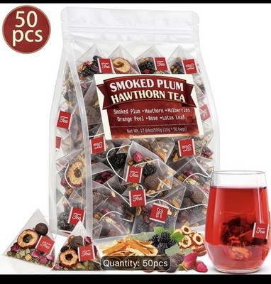50pcs Smoke ed plum Hawthron tea herbal digestive tea for bloating relief$belly 