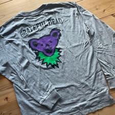 Grateful Dead Long Sleeve Cut-and-Sew Gray