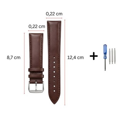 Echtleder Uhrenarmband 18 20 22 24mm braun schwarz Dornschließe Herren Damen Uhr