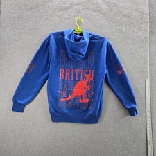 Kangol Men Hoodie P/S Blue Graphic Fleece Kan...