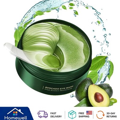 Avocado Eye Mask Set   60 Gel Patches for Moisturizing & Skin Elasticity
