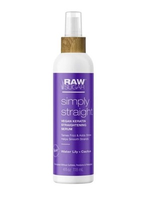 Raw Sugar Simply Straight Straightening Serum - Water Lily + Cactus, 4 fl oz