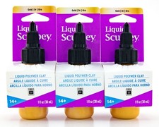 Sculpey Gold Liquid Polymer Clay 3 Bottles Lo...
