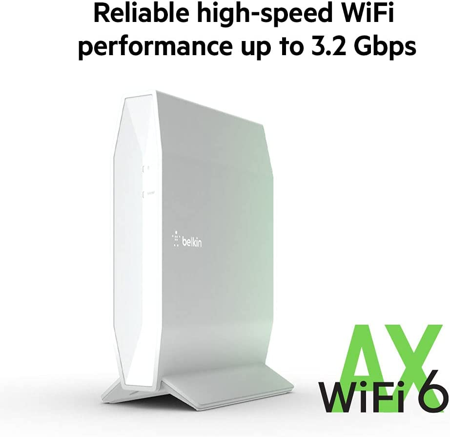 Belkin RT3200 WiFi 6 Router (AX3200, Fast Wireless DualBand for