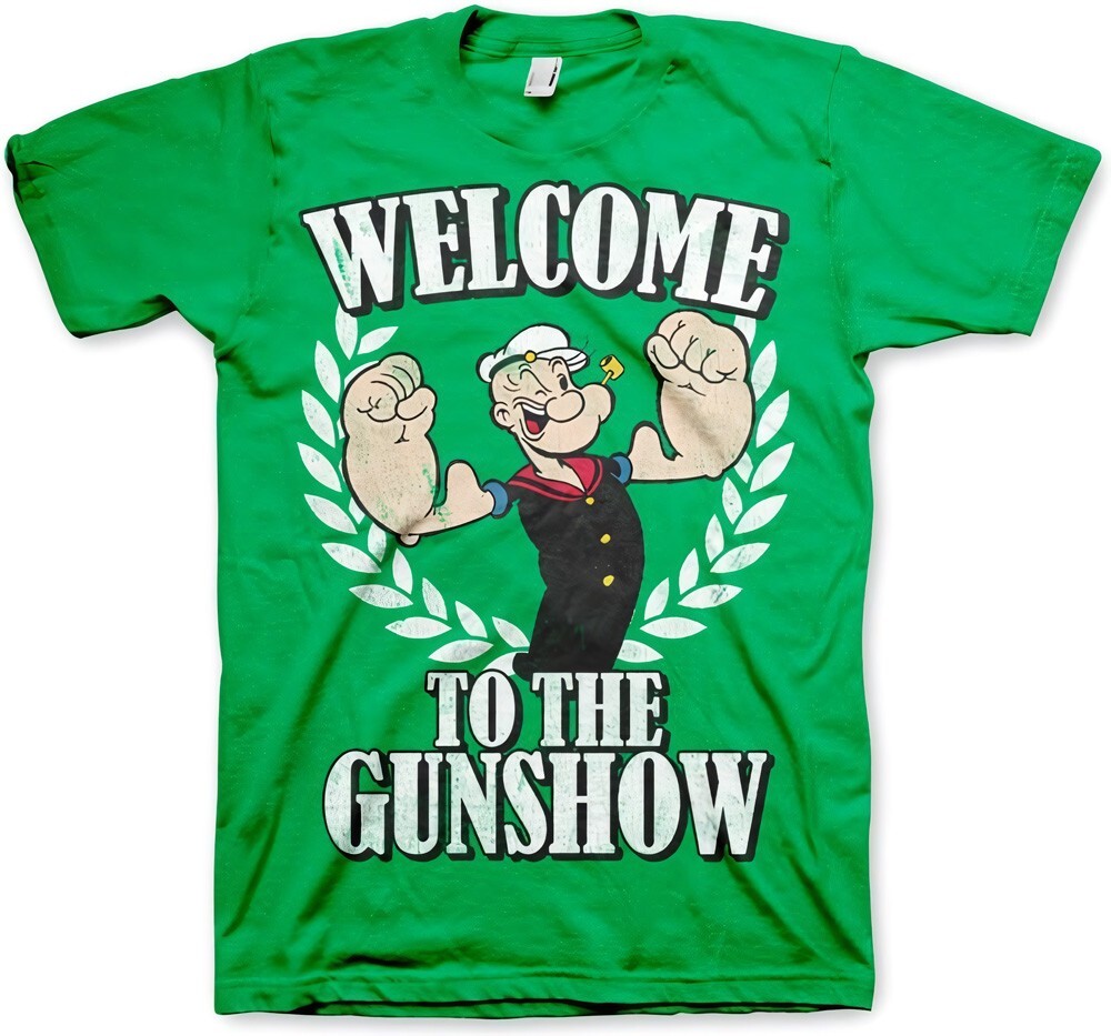 Футболка Popeye Welcome To The Gunshow зеленого цвета 5690₽