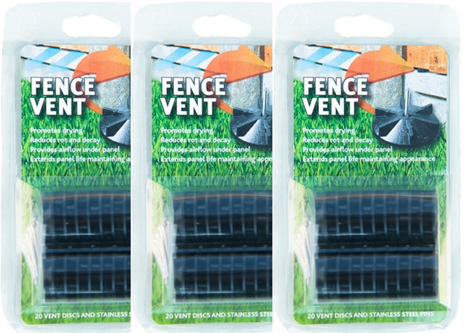 3 packs of 20 Fence Vent spacer discs fence accessories fence panels