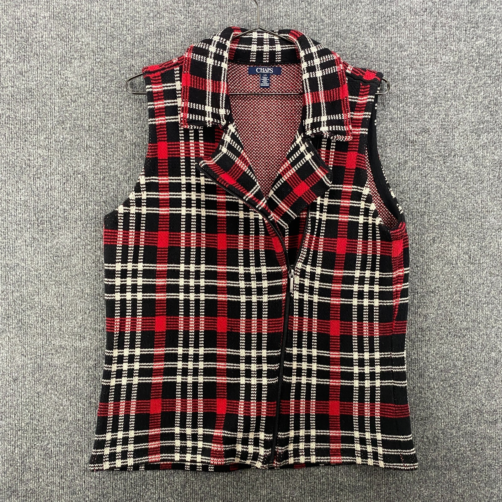 Chaps Sweater Vest Womens Sz Large L 