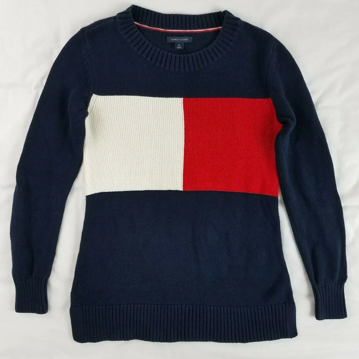 Tommy clearance colorblock sweater
