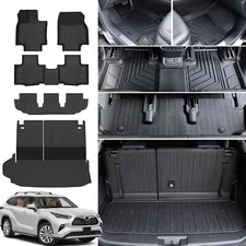 Floor Mat Cargo Mat for 2020-2024 2025 Toyota Highlander 7 Seat Car Mat Accessor