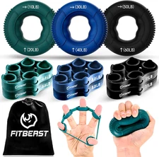 9pcs Grip Strength Trainer, Finger Exerciser, Forearm Strengthener Kit - Relief