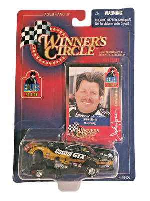Winners Circle NHRA John Force  98 Elvis Ford Mustang Black Drag 1:64 Funny Car