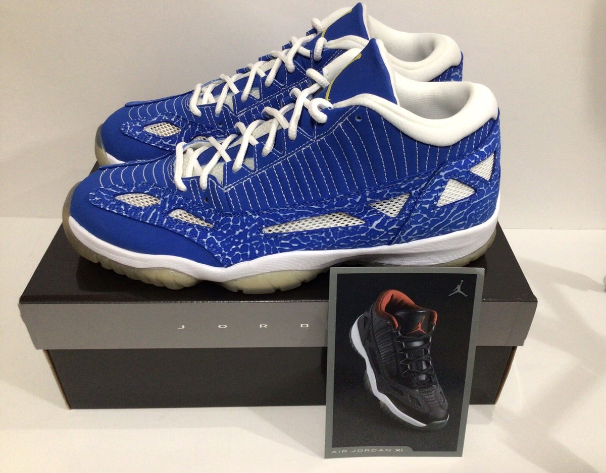 NIKE AIR JORDAN XI 11 RETRO LOW IE ARGON BLUE ZEST WHITE CEMENT 306008-471 SZ.14 07 NIKE AIR JORDAN RETRO XI LOW ARGON BLUE ZEST WHITE CEMENT  main image 2