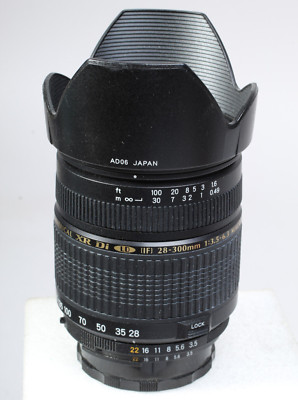 TAMRON AF ASPHERICAL 28-300MM F/3.5-6.3 XR DI LD W HOOD AND CAPS